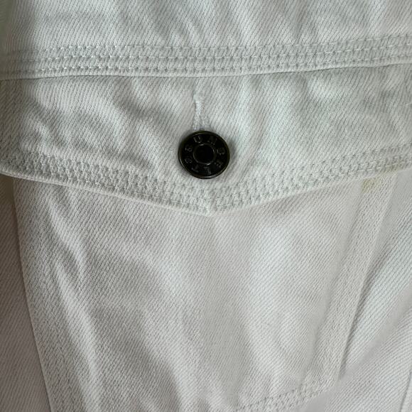 Vintage Sunbelt White Denim Jacket Women’s Large Y2K Festival Cottagecore - Picture 7 of 8